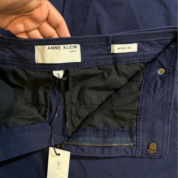 Anne Klein Wide Leg Pants in Blue | Sz 6 | NWT - Picture 8 of 11